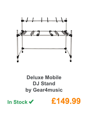 Deluxe Mobile DJ Stand by Gear4music.