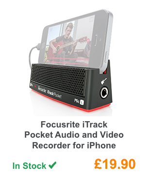 Focusrite iTrack Pocket Audio and Video Recorder for iPhone.