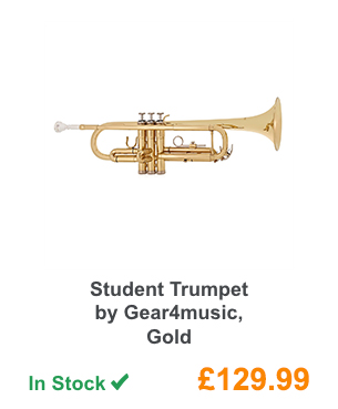 Student Trumpet by Gear4music, Gold.