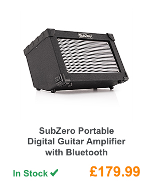 SubZero Portable Digital Guitar Amplifier with Bluetooth.