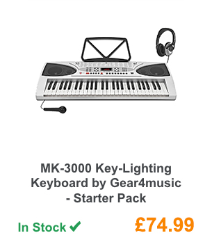 MK-3000 Key-Lighting Keyboard by Gear4music - Starter Pack.