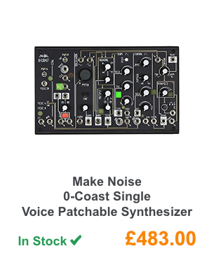 Make Noise 0-Coast Single Voice Patchable Synthesizer.