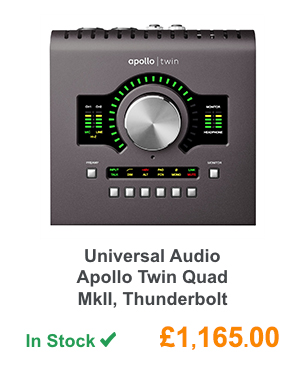 Universal Audio Apollo Twin Quad MkII, Thunderbolt.