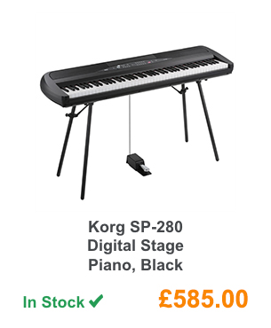 Korg SP-280 Digital Stage Piano, Black.