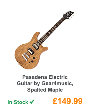 Pasadena Electric Guitar by Gear4music, Spalted Maple.
