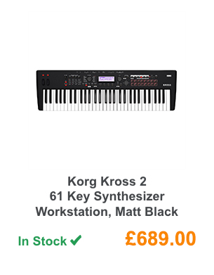 Korg Kross 2 61 Key Synthesizer Workstation, Matt Black.