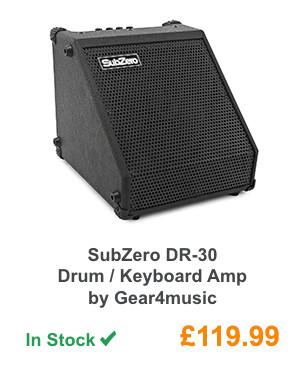 SubZero DR-30 Drum / Keyboard Amp by Gear4music.