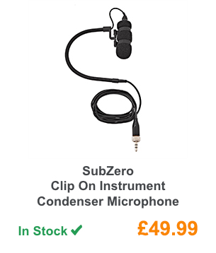 SubZero Clip On Instrument Condenser Microphone.