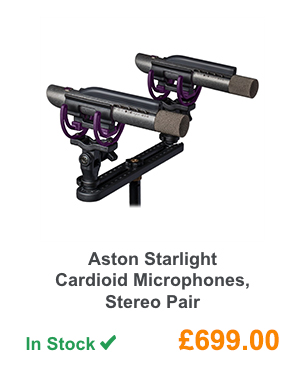 Aston Starlight Cardioid Microphones, Stereo Pair.