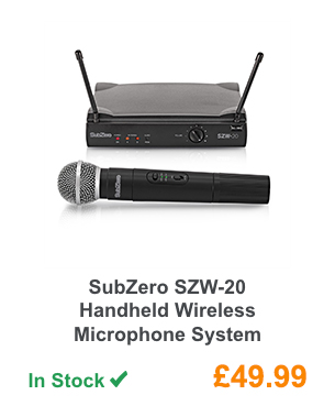 SubZero SZW-20 Handheld Wireless Microphone System.