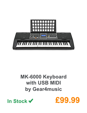 MK-6000 Keyboard with USB MIDI by Gear4music.