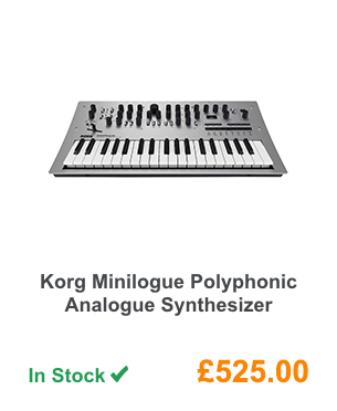 Korg Minilogue Polyphonic Analogue Synthesizer.