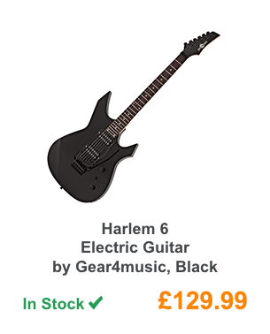 Harlem 6 Electric Guitar by Gear4music, Black.