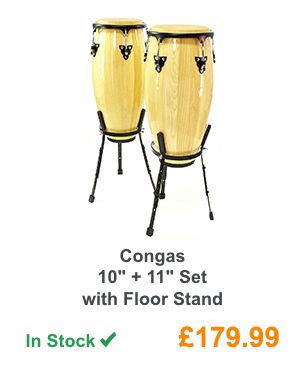 Congas 10'' + 11'' Set with Floor Stand.