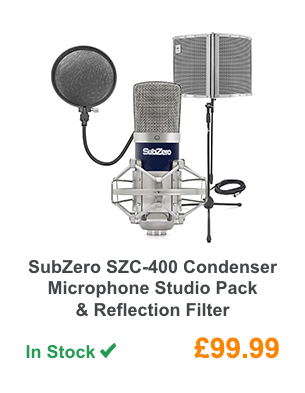 SubZero SZC-400 Condenser Microphone Studio Pack & Reflection Filter.