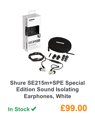 Shure SE215m+SPE Special Edition Sound Isolating Earphones, White.