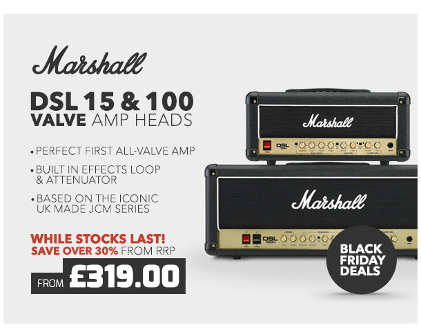 Marshall DSL 15 & 100 Valve Amp Heads.