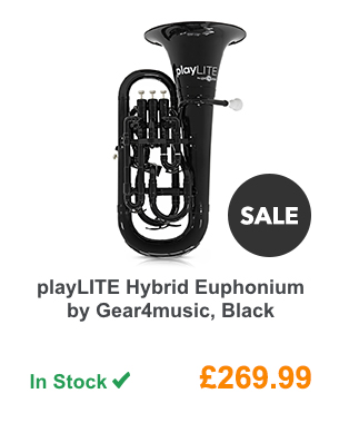 playLITE Hybrid Euphonium by Gear4music, Black.