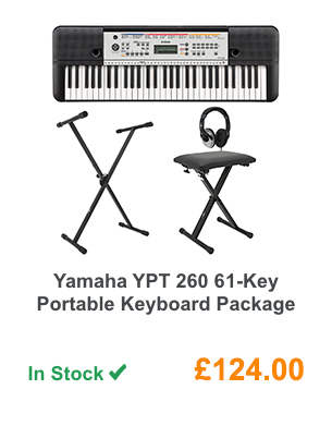 Yamaha YPT 260 61-Key Portable Keyboard Package.