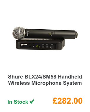 Shure BLX24/SM58 Handheld Wireless Microphone System.