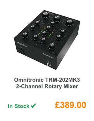 Omnitronic TRM-202MK3 2-Channel Rotary Mixer.