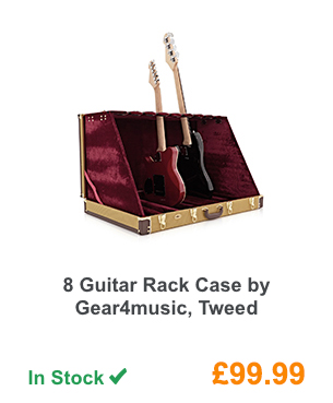 8 Guitar Rack Case by Gear4music, Tweed.