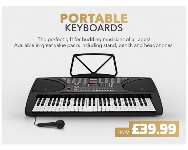 gear4music Portable Home Keyboards.