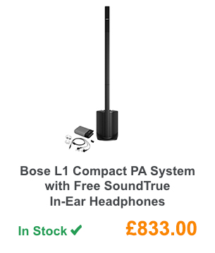 Bose L1 Compact PA System with Free SoundTrue In-Ear Headphones.