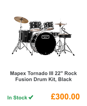 Mapex Tornado III 22'' Rock Fusion Drum Kit, Black.