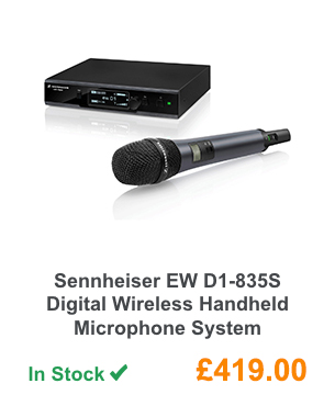 Sennheiser EW D1-835S Digital Wireless Handheld Microphone System.