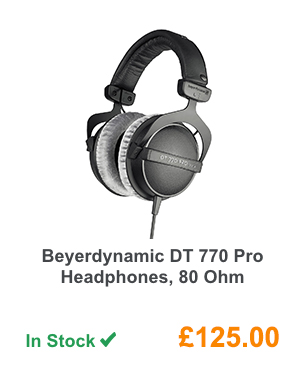 Beyerdynamic DT 770 Pro Headphones, 80 Ohm.