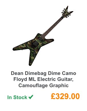 Dean Dimebag Dime Camo Floyd ML Electric Guitar, Camouflage Graphic.