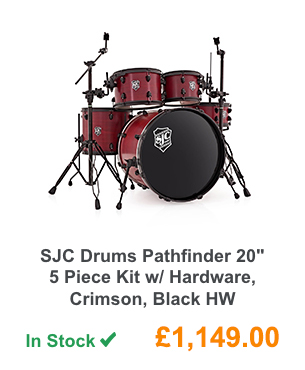 SJC Drums Pathfinder 20inch 5 Piece Kit w/ Hardware, Crimson, Black HW.