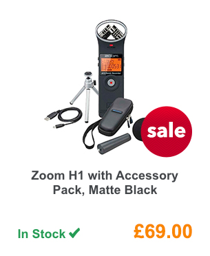 Zoom H1 with Accessory Pack, Matte Black.