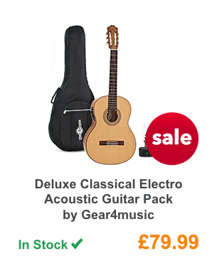 Deluxe Classical Electro Acoustic Guitar Pack by Gear4music.