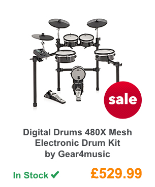 Digital Drums 480X Mesh Electronic Drum Kit by Gear4music.