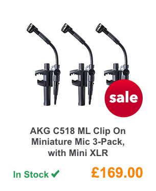 AKG C518 ML Clip On Miniature Mic 3-Pack, with Mini XLR.