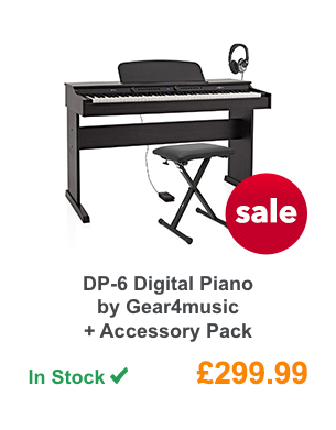 DP-6 Digital Piano by Gear4music + Accessory Pack.