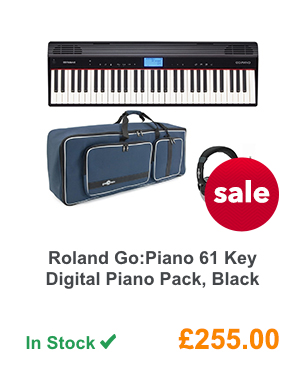 Roland Go:Piano 61 Key Digital Piano Pack, Black.
