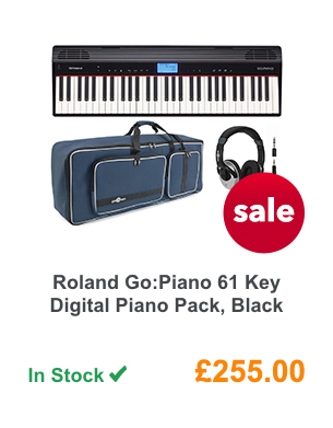 Roland Go:Piano 61 Key Digital Piano Pack, Black.