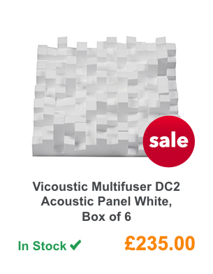 Vicoustic Multifuser DC2 Acoustic Panel White, Box of 6.