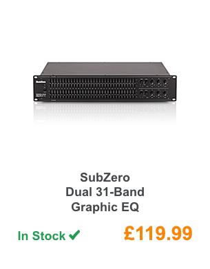 SubZero Dual 31-Band Graphic EQ.