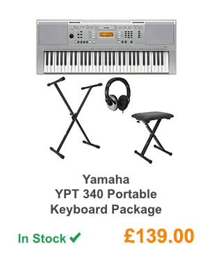 Yamaha YPT 340 Portable Keyboard Package.