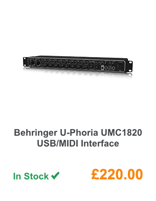 Behringer U-Phoria UMC1820 USB/MIDI Interface.