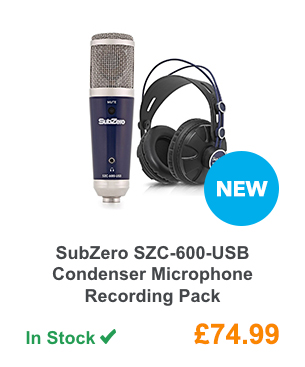 SubZero SZC-600-USB Condenser Microphone Recording Pack.
