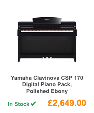 Yamaha Clavinova CSP 170 Digital Piano Pack, Polished Ebony.
