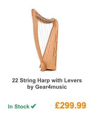 22 String Harp with Levers by Gear4music.