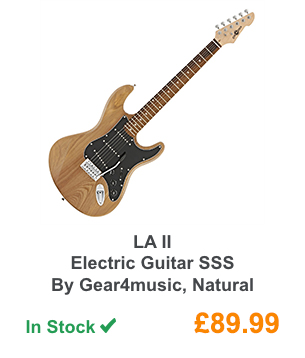 LA II Electric Guitar SSS By Gear4music, Natural.