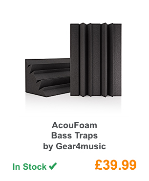 AcouFoam Bass Traps by Gear4music.