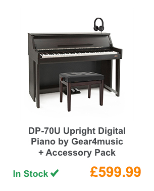 DP-70U Upright Digital Piano by Gear4music + Accessory Pack.